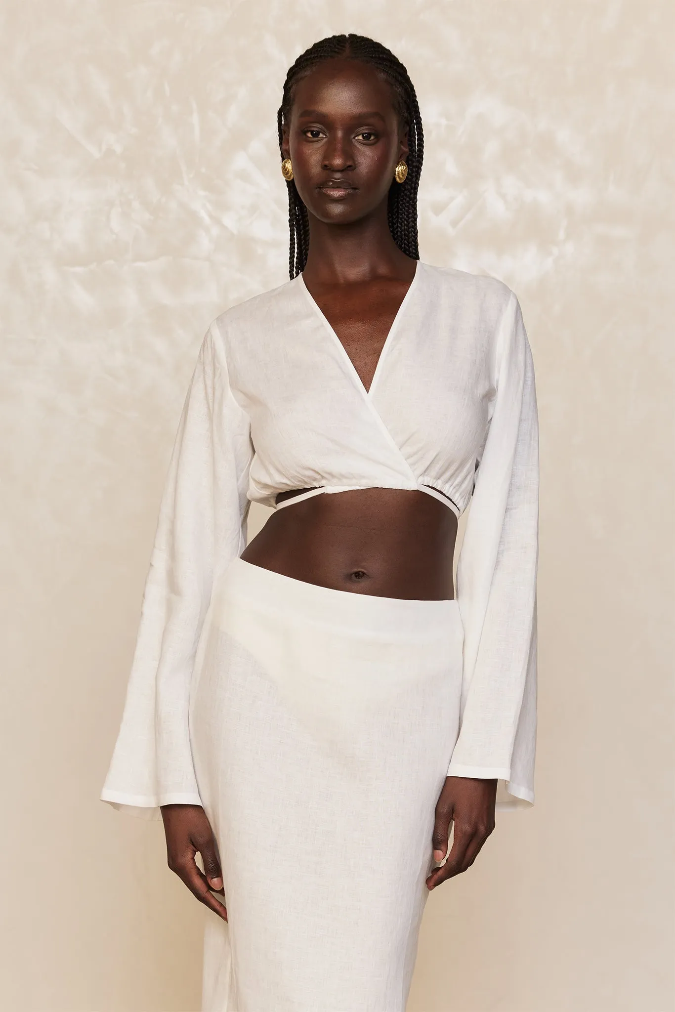 Azores Top - White Linen