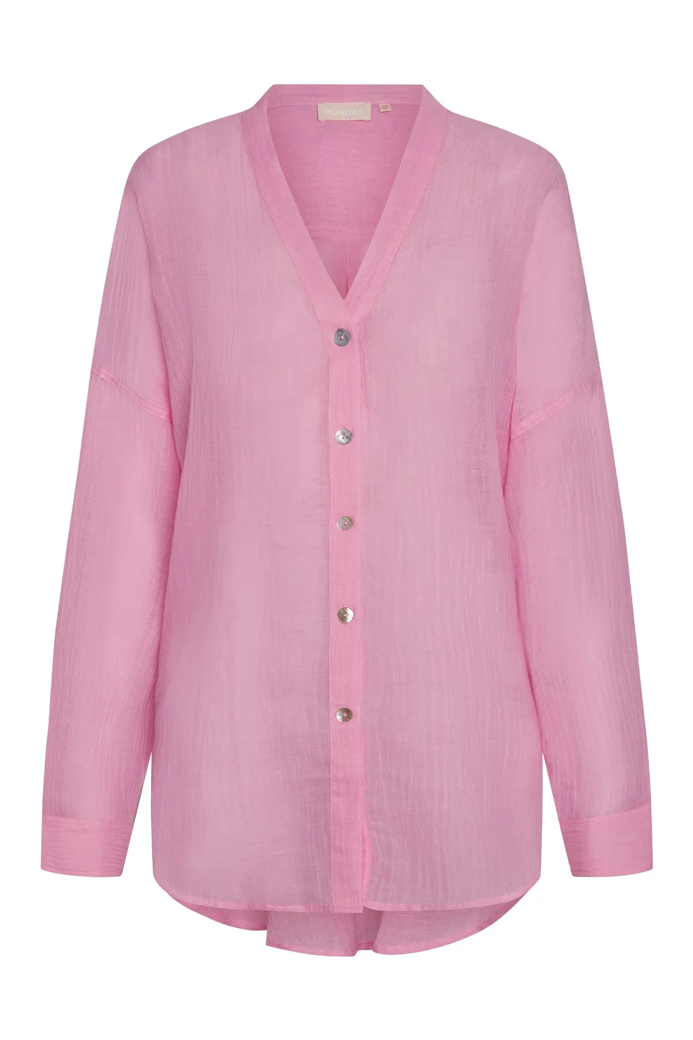Barcelona Tunic - Cherry Blossom Crinkle Linen