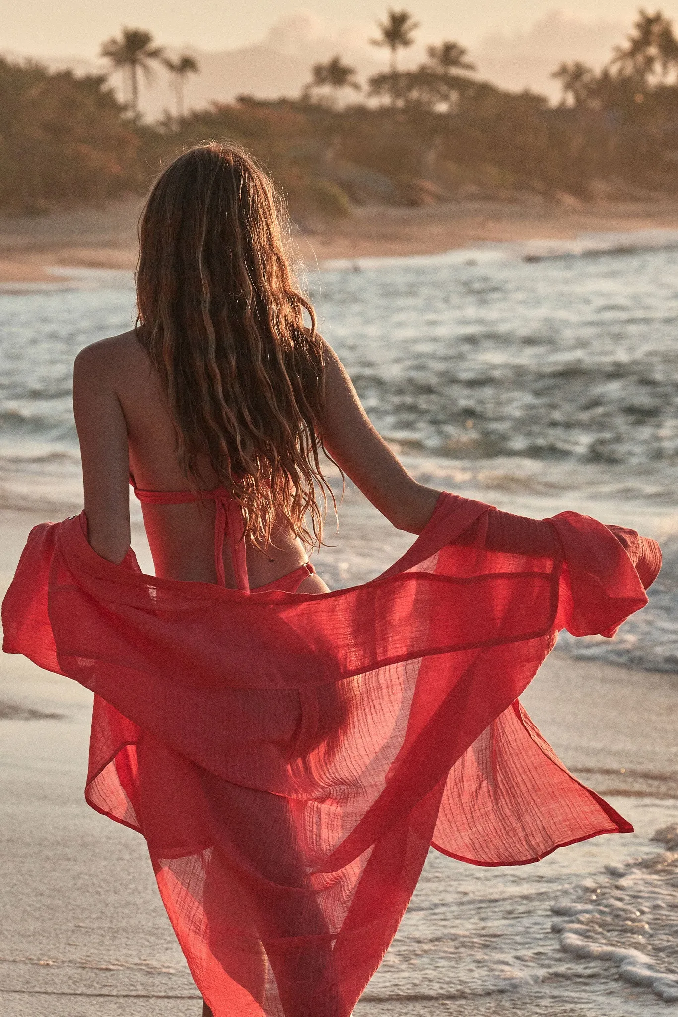 Barcelona Tunic - Strawberry Crinkle Linen