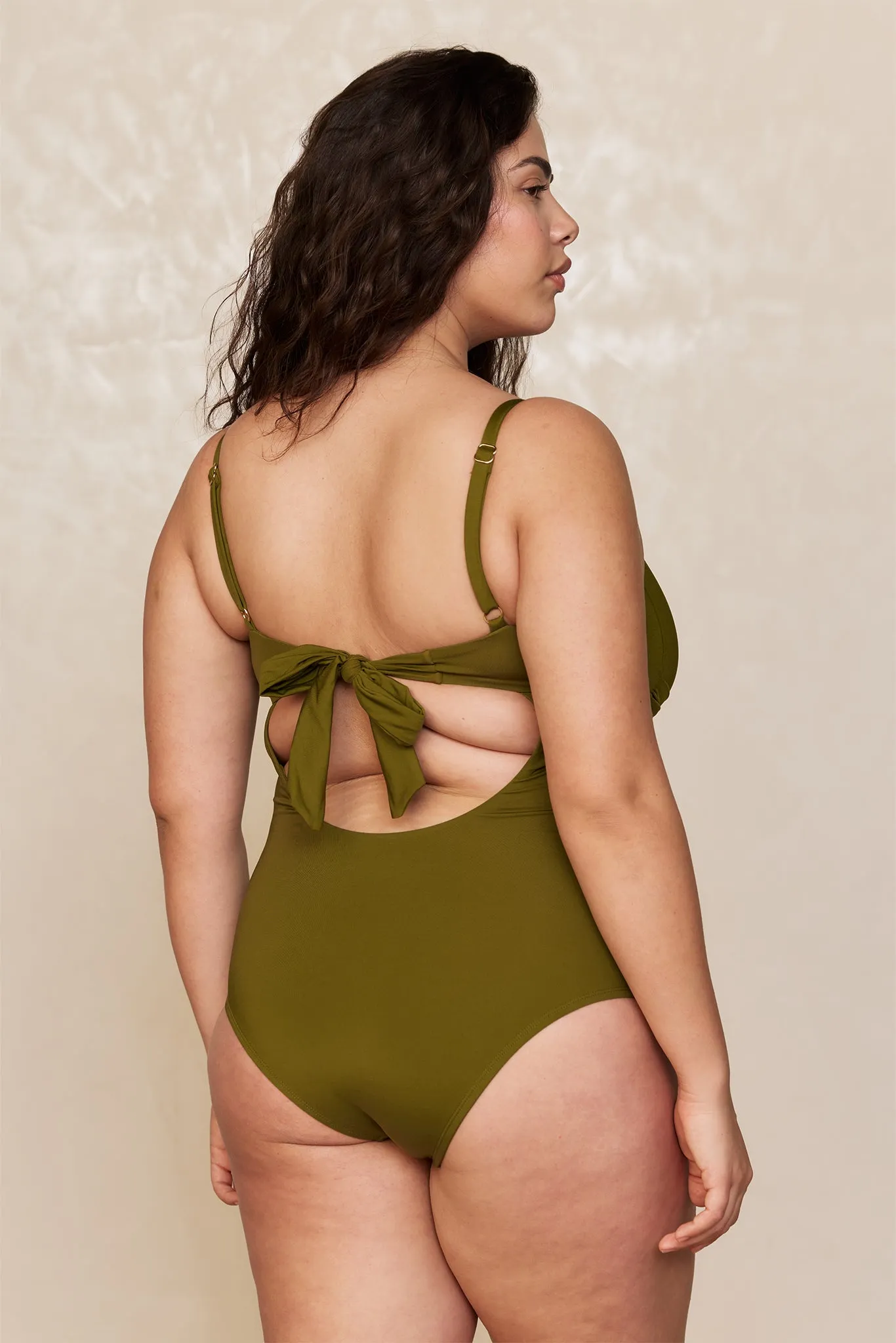 Bordeaux One Piece (Full Coverage) - Olive