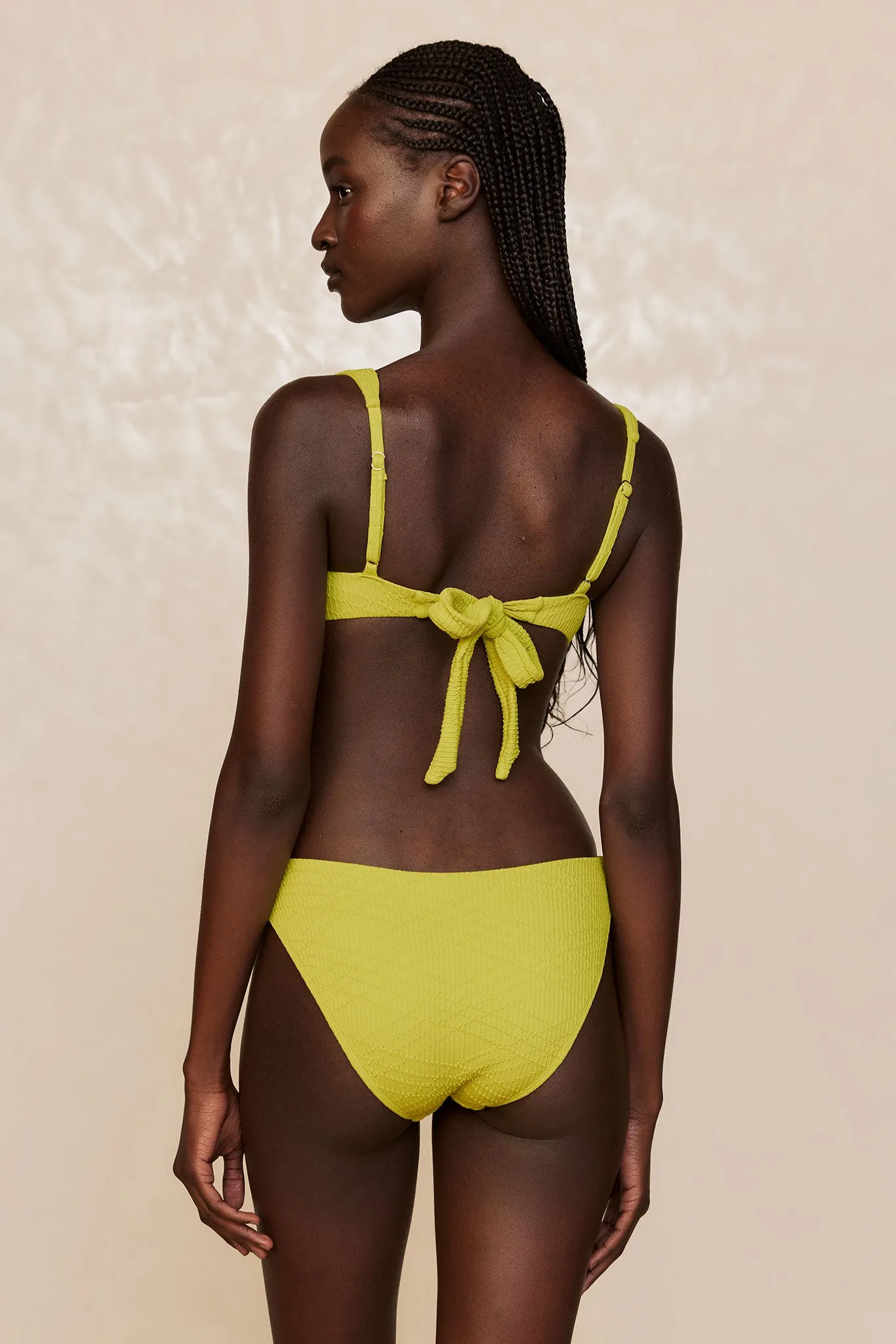 Cala Roja Top - Chartreuse Summer Plaid