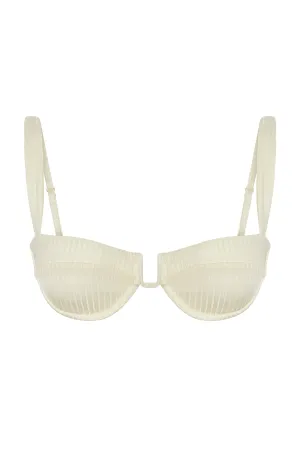 Cala Roja Top - Ivory Shiny Rib