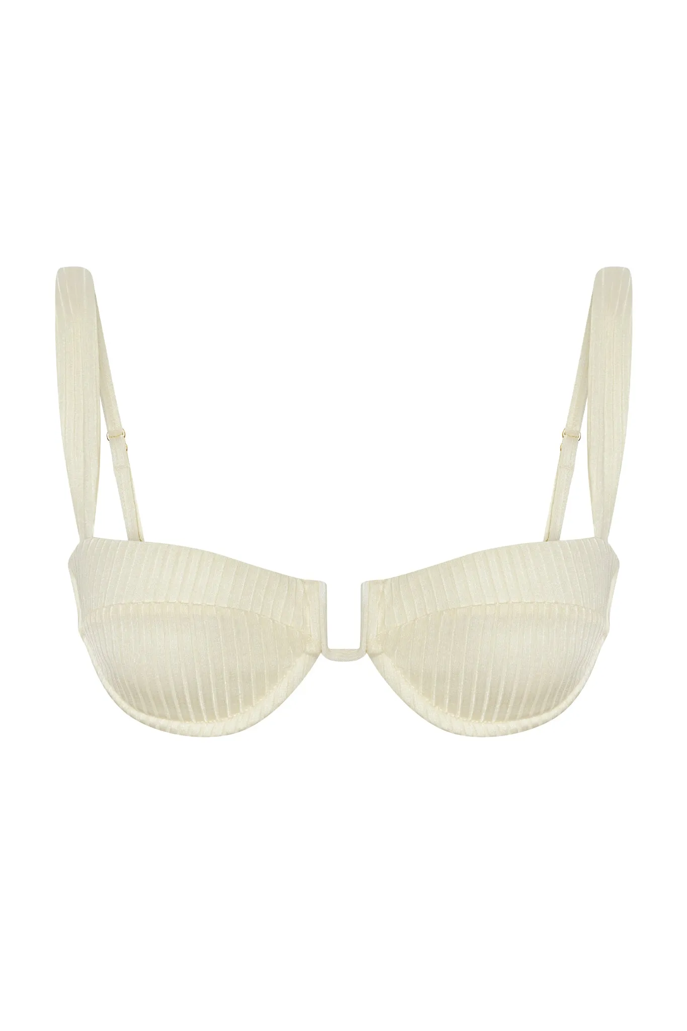Cala Roja Top - Ivory Shiny Rib