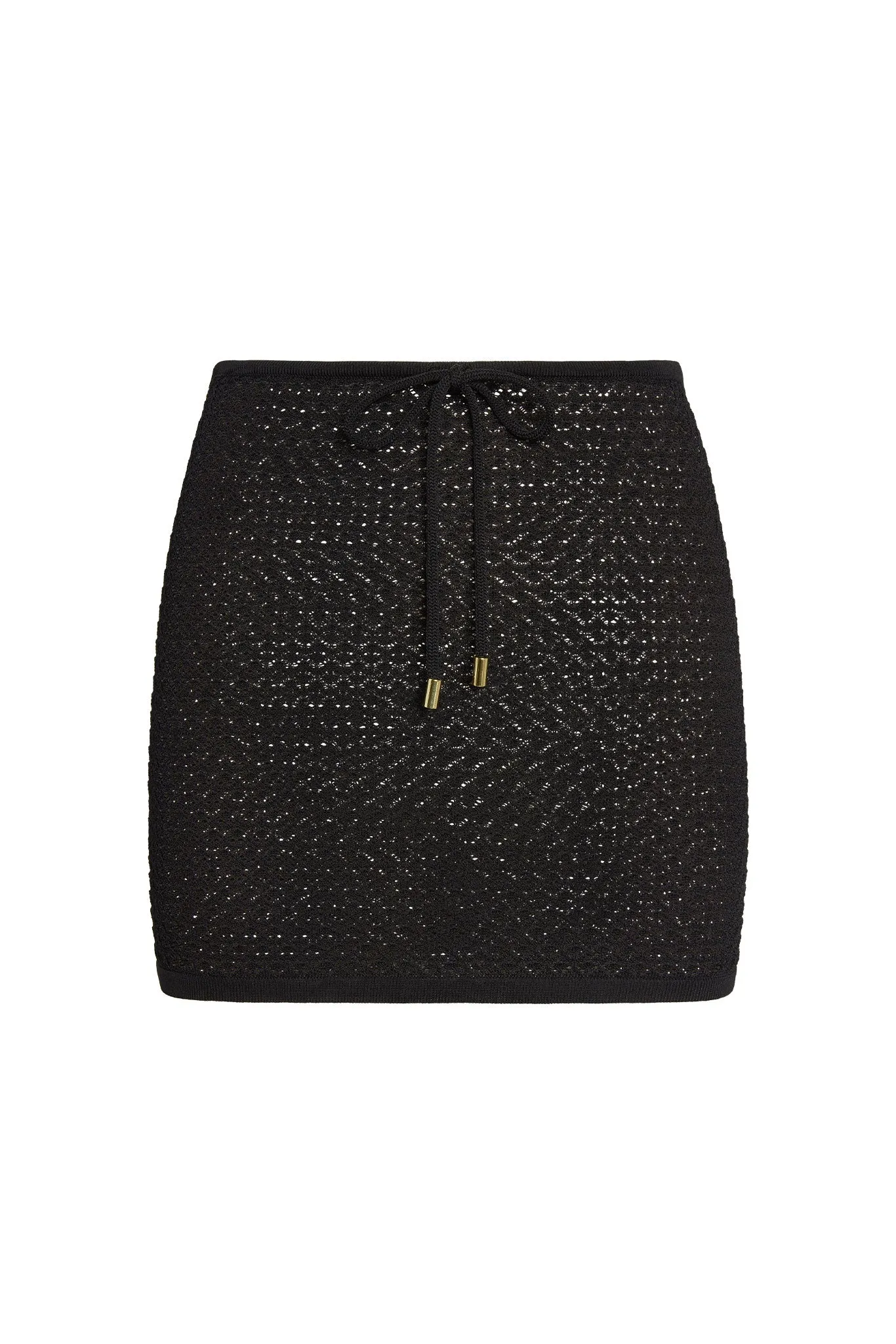 Cartagena Micro Skirt - Black Lace Crochet