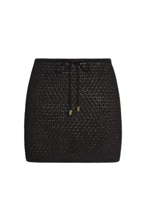 Cartagena Micro Skirt - Black Lace Crochet
