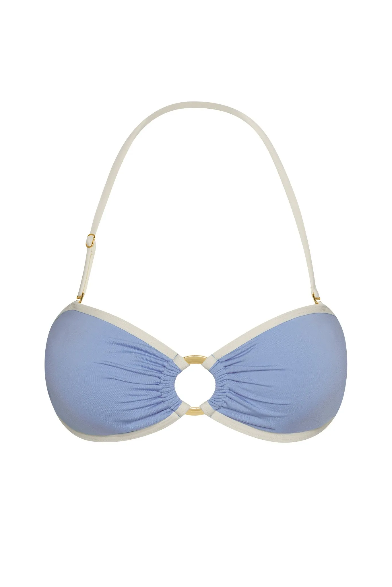 Costa Rica Top - Azure/Ivory