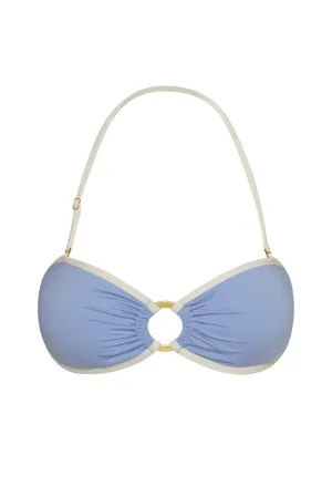 Costa Rica Top - Azure/Ivory