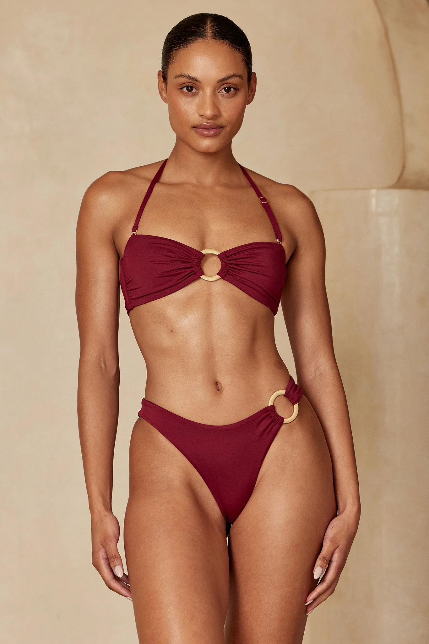 Costa Rica Top - Burgundy