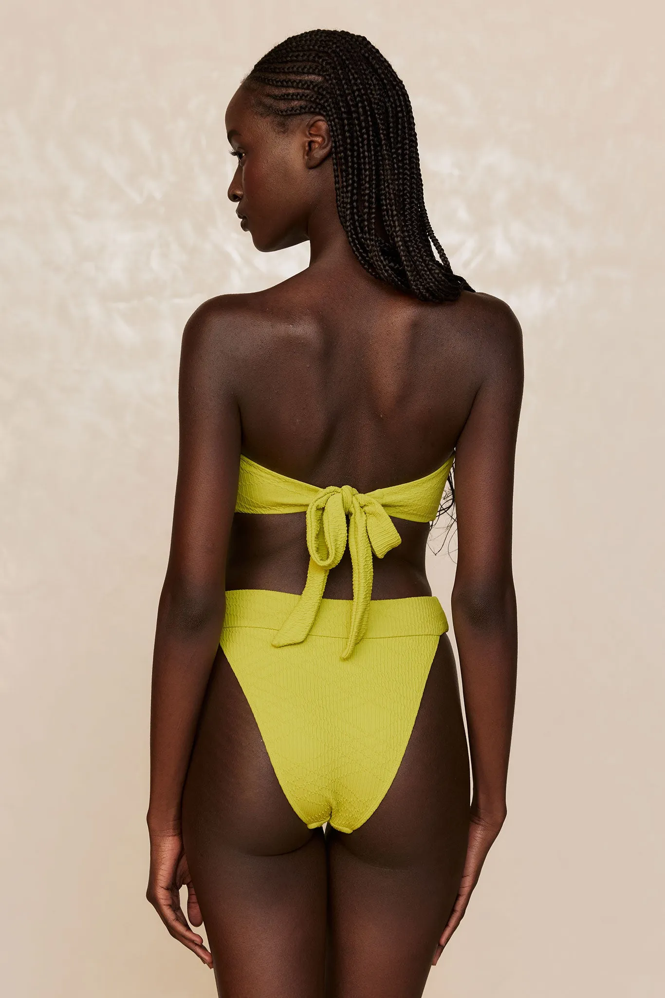 Costa Rica Top - Chartreuse Summer Plaid