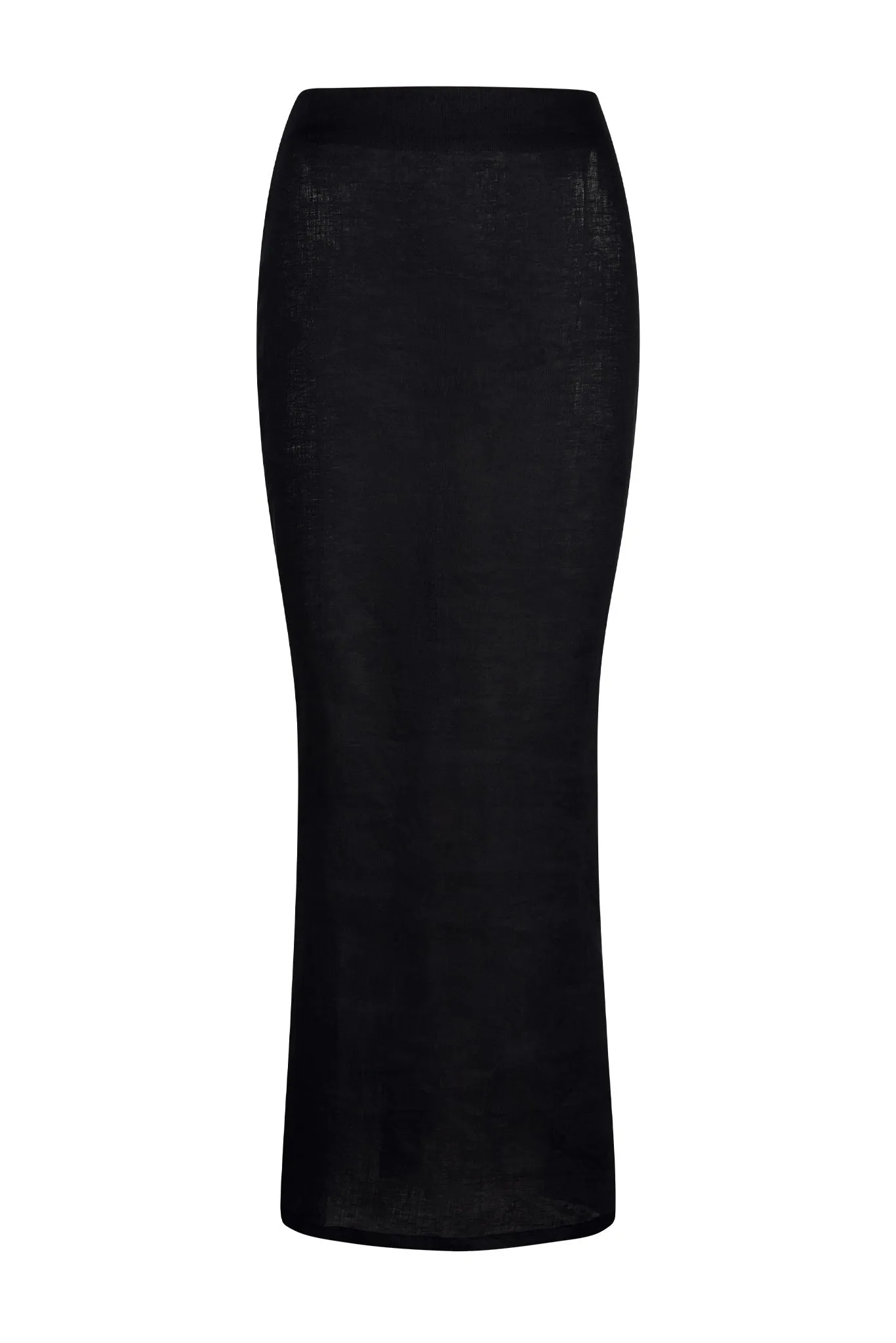 Fontelina Linen Skirt - Black Linen