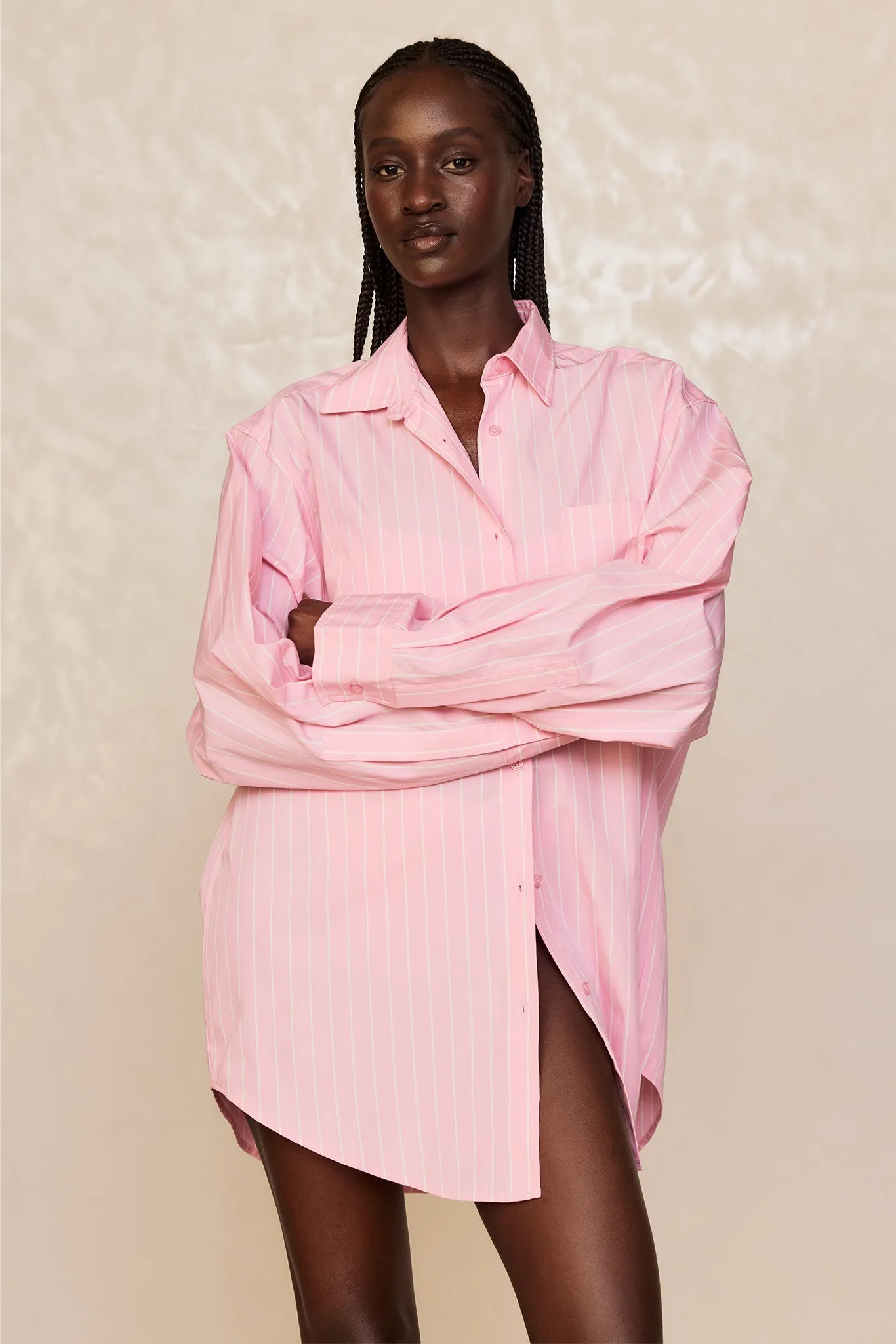 La Jolla Shirt - Cherry Blossom Stripe