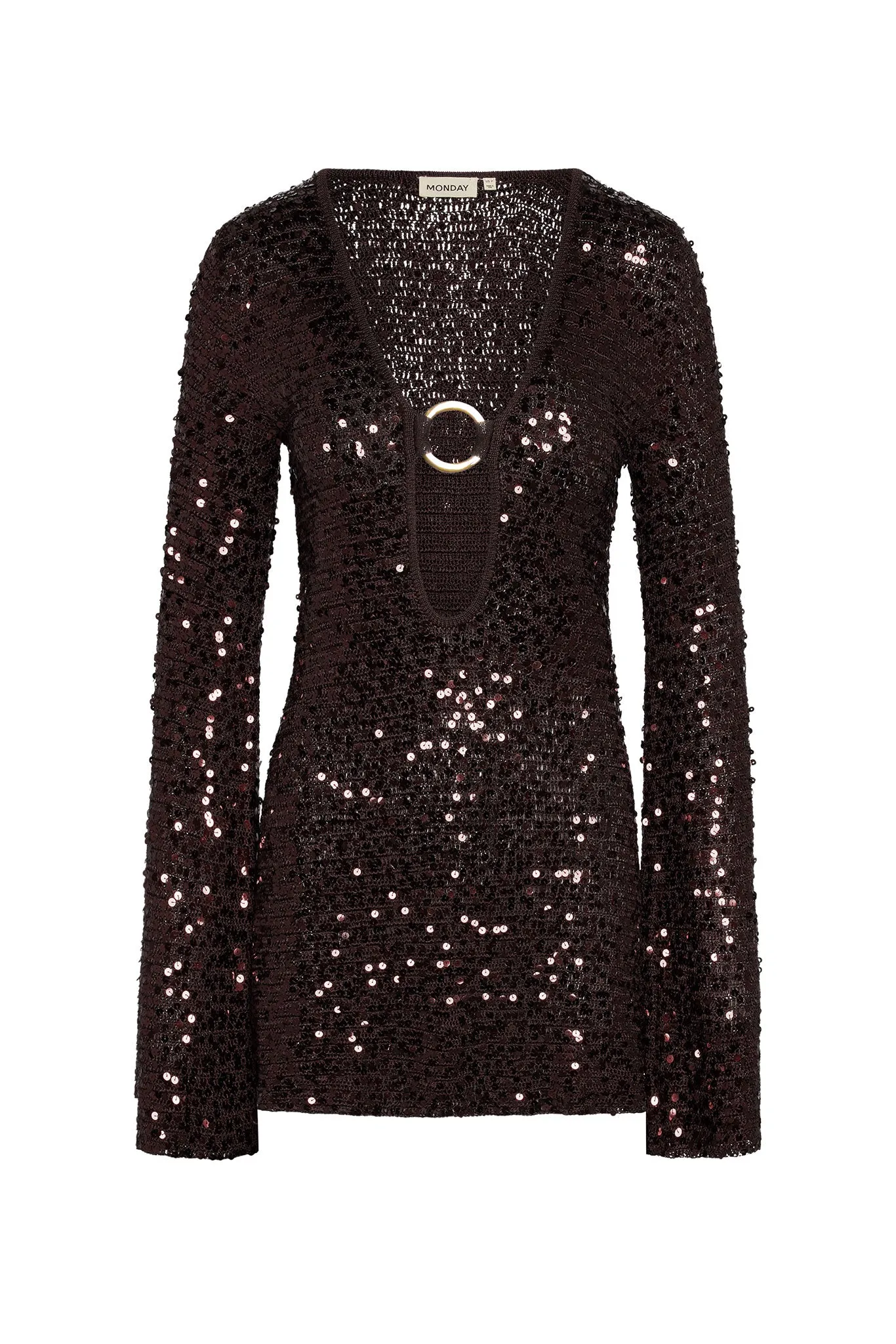 Montego Mini Dress - Espresso Sequin