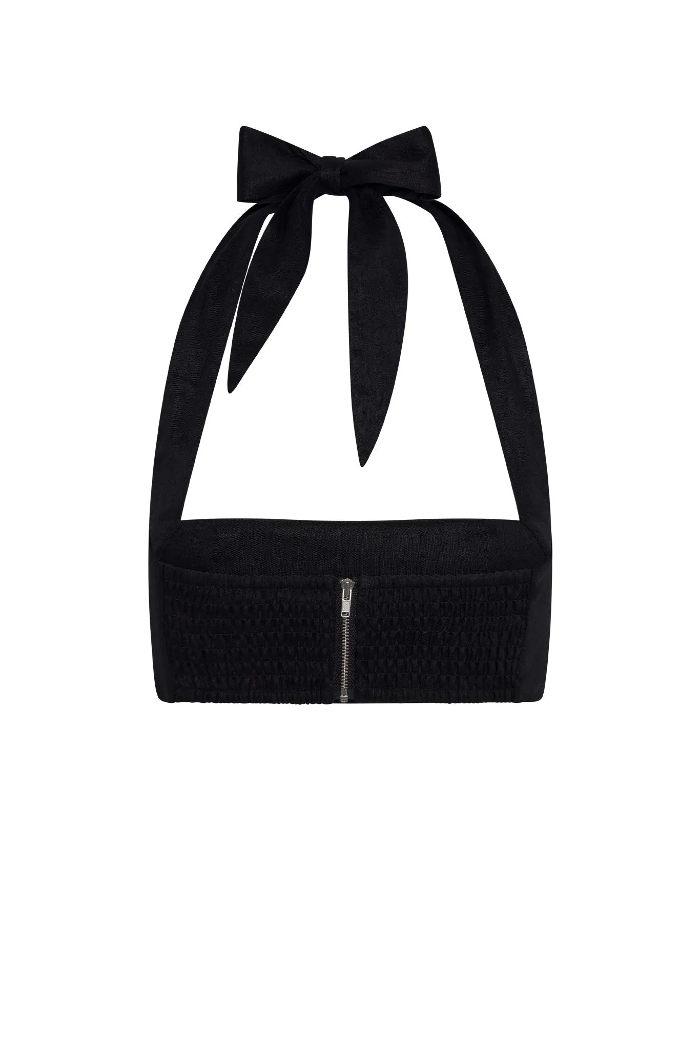 Montserrat Top - Black Linen
