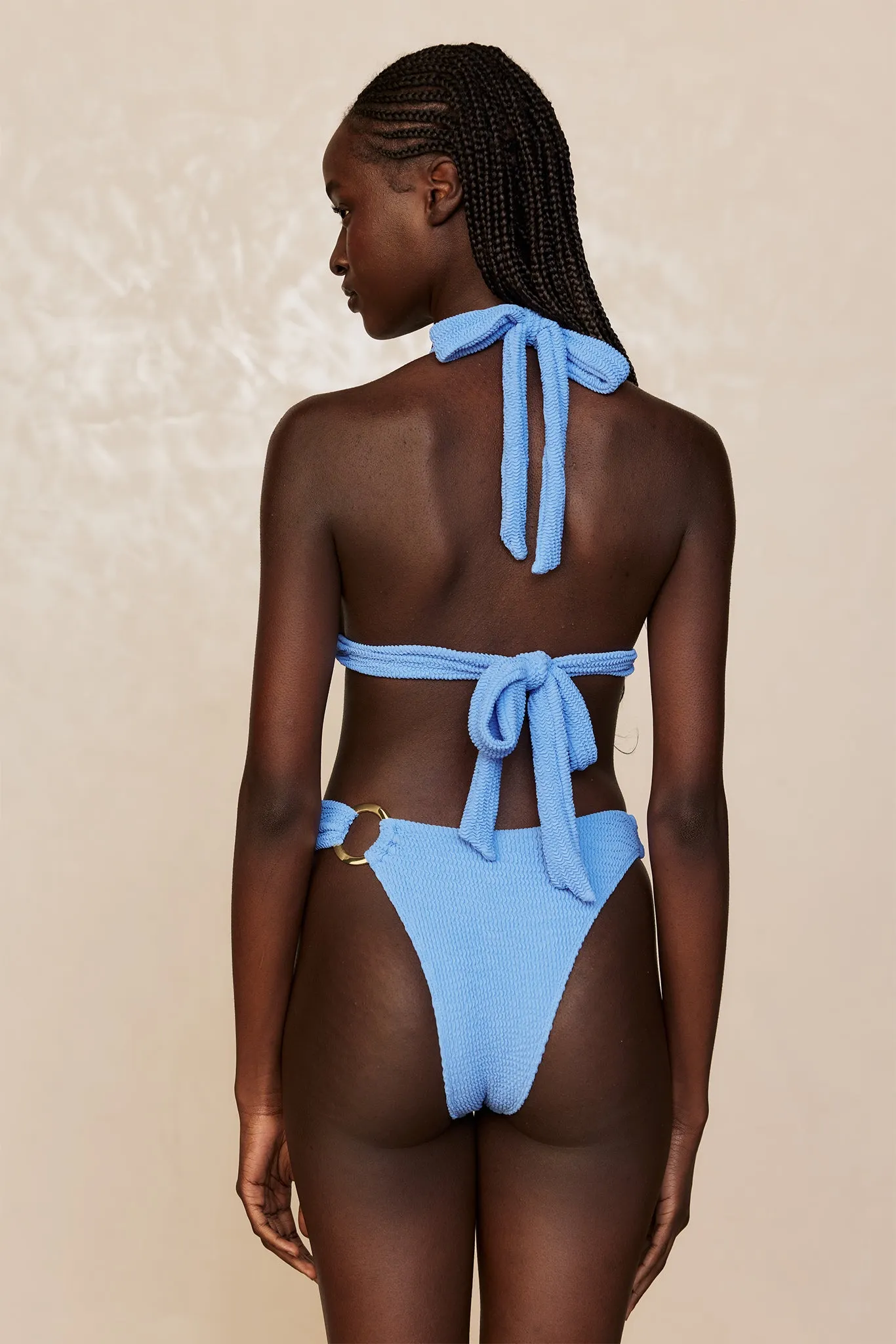 Morocco Top - Azure Crinkle