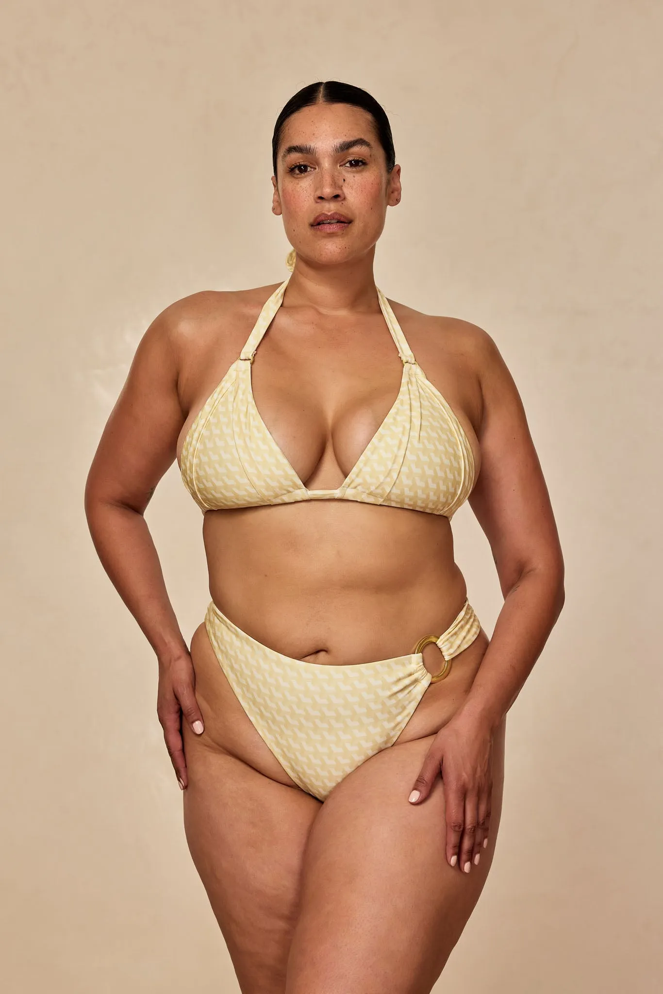 Morocco Top - Ivory Geo