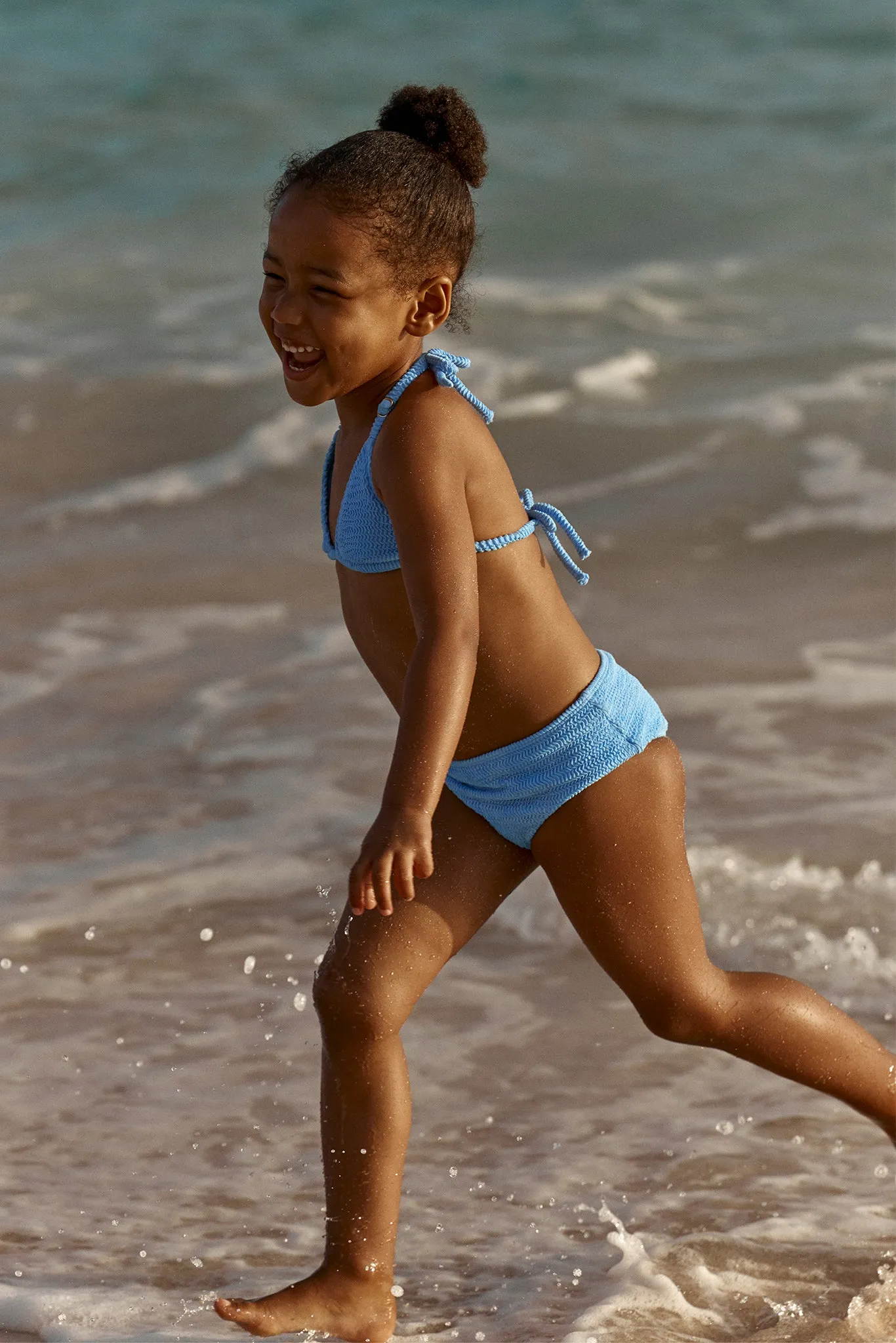Palma Top & Seychelles Bottom Set - Azure Crinkle