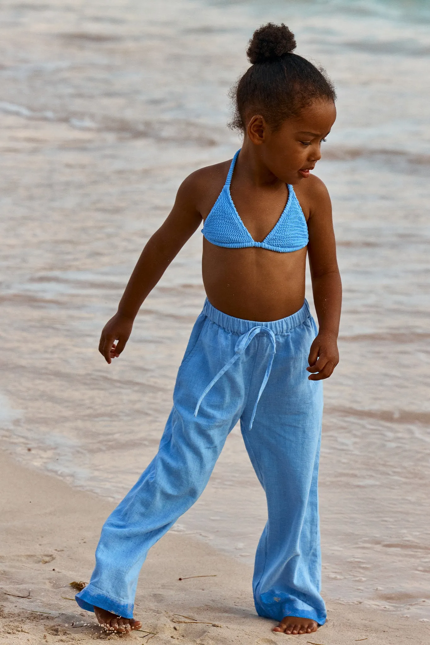 Palma Top & Seychelles Bottom Set - Azure Crinkle