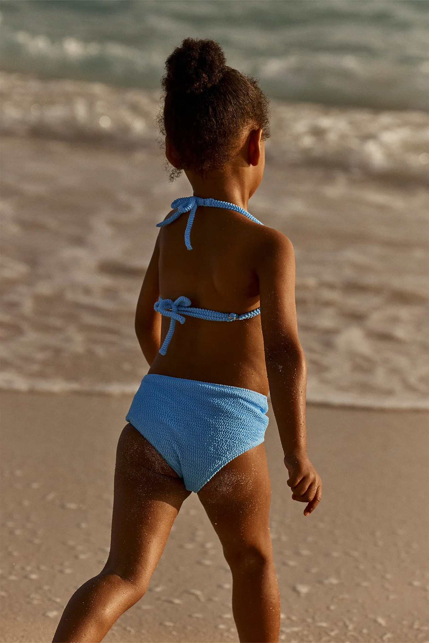 Palma Top & Seychelles Bottom Set - Azure Crinkle