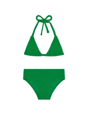 Palma Top & Seychelles Bottom Set - Palm Green Crinkle