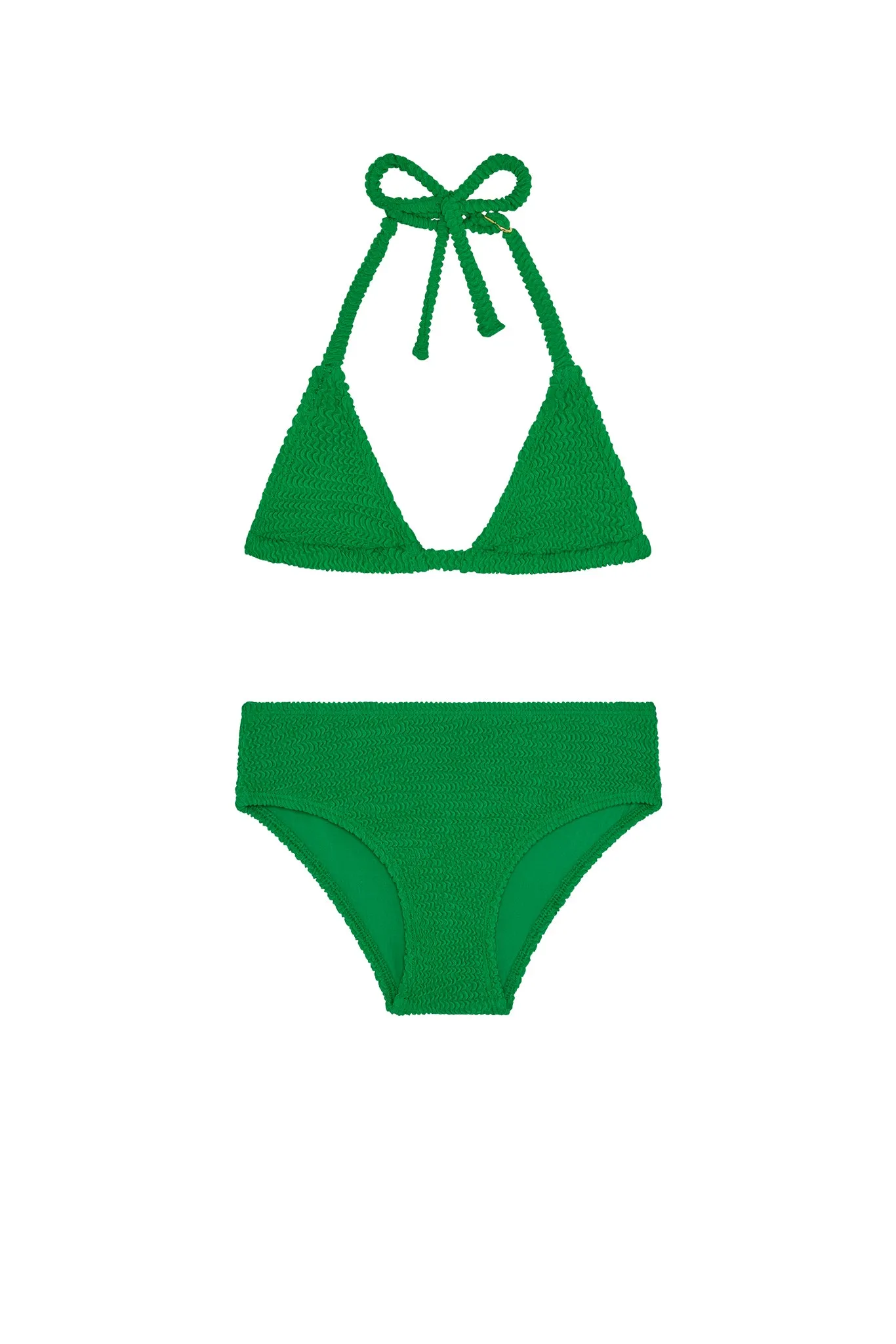Palma Top & Seychelles Bottom Set - Palm Green Crinkle