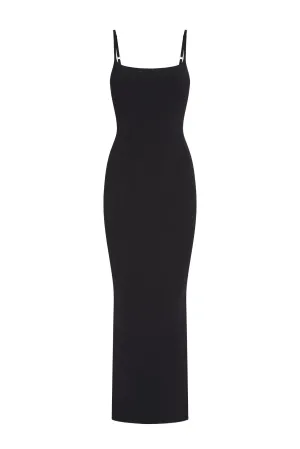 Provence Dress - Black Knit Rib