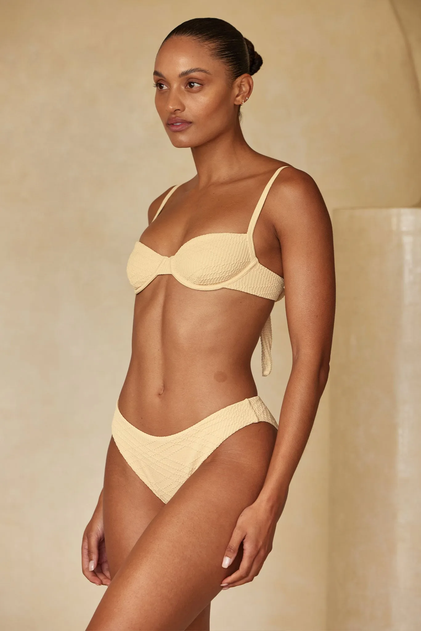 Seychelles Bottom - Raffia Summer Plaid (Modest Coverage)